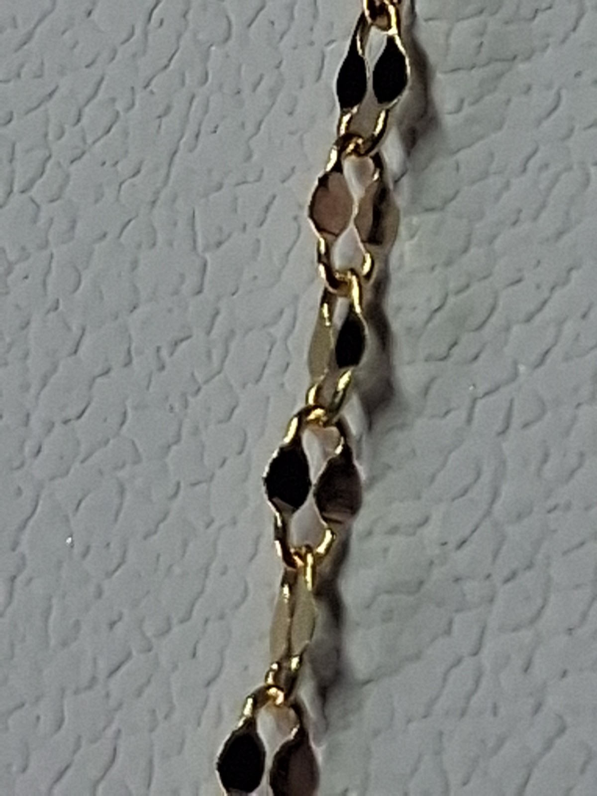 10k Gold Mirror Link 10″ Anklet 1.3mm, .4gr
