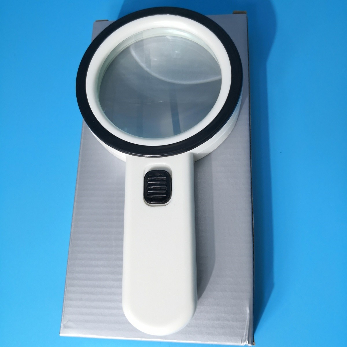 Jumbo 30X Handheld Magnifying Glass w/ 12 Bright LED Light Illuminated Magnifier