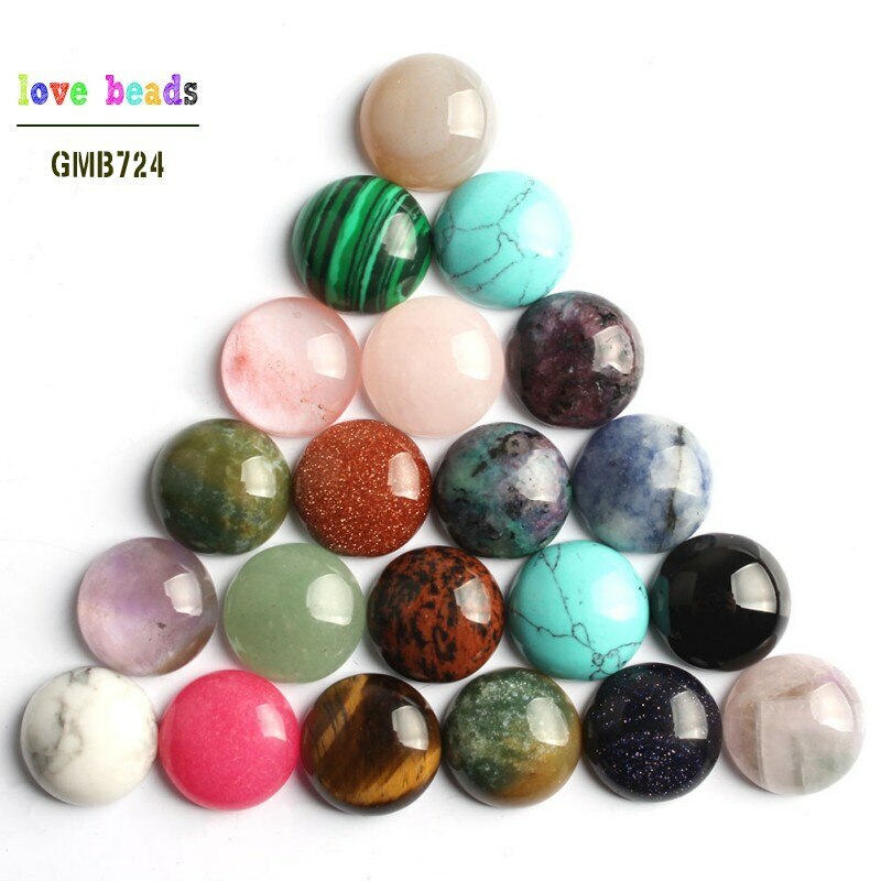 10/20pcs Natural Stone Mixed Oval Round Water Drop CAB CABOCHON Jewelry No Holes