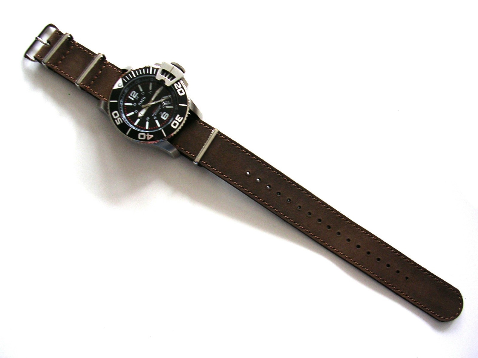 NATO G10 ® Bomber Leather Aviator Pilot watch band Military RAF strap IW SUISSE