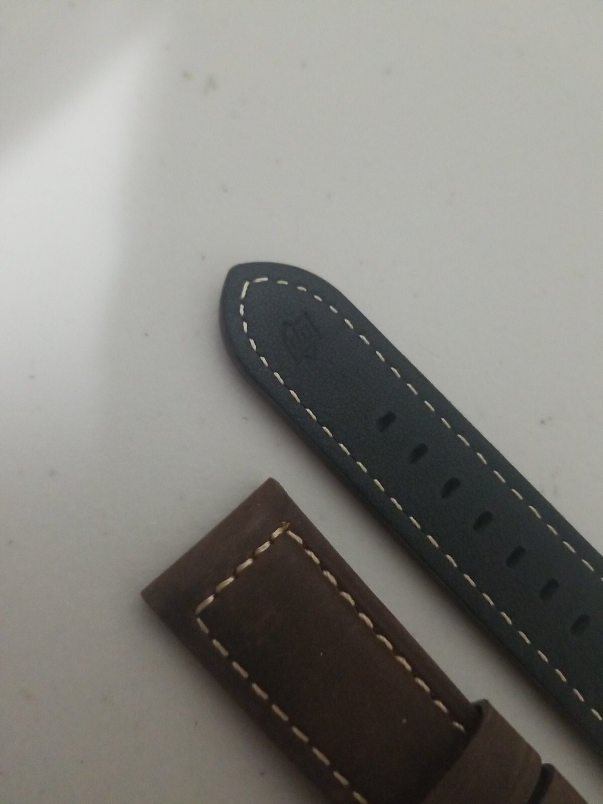 Panerai Watch 24mm Brown Assolutamente Leather OEM Suede Strap for Tang Buckle