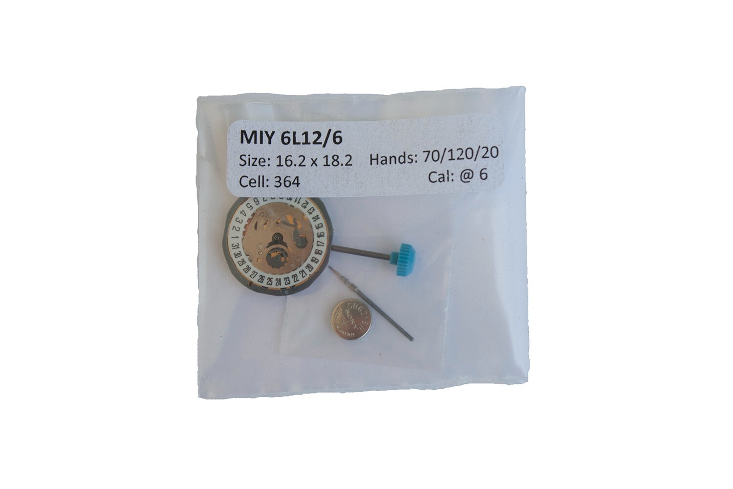 Miyota 6L12 Watch Movement Date @ 6 O’Clock