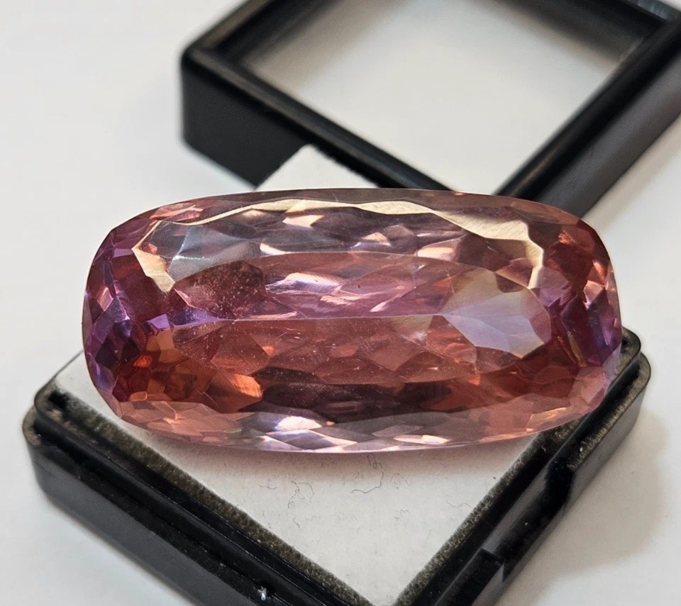 Long Cushion 80+ Ct Metallic Colour Zircon CERTIFIED Loose Gemstone