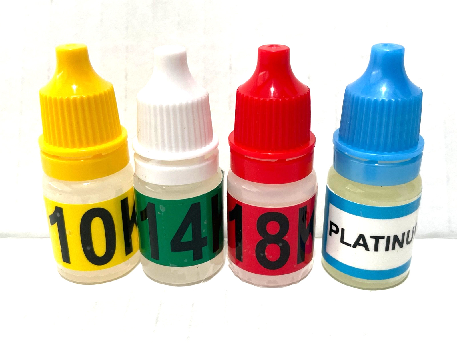 Gold Silver Platinum Testing Acids, 10k 14k 18k 22k-24k .999 .925 or Platinum