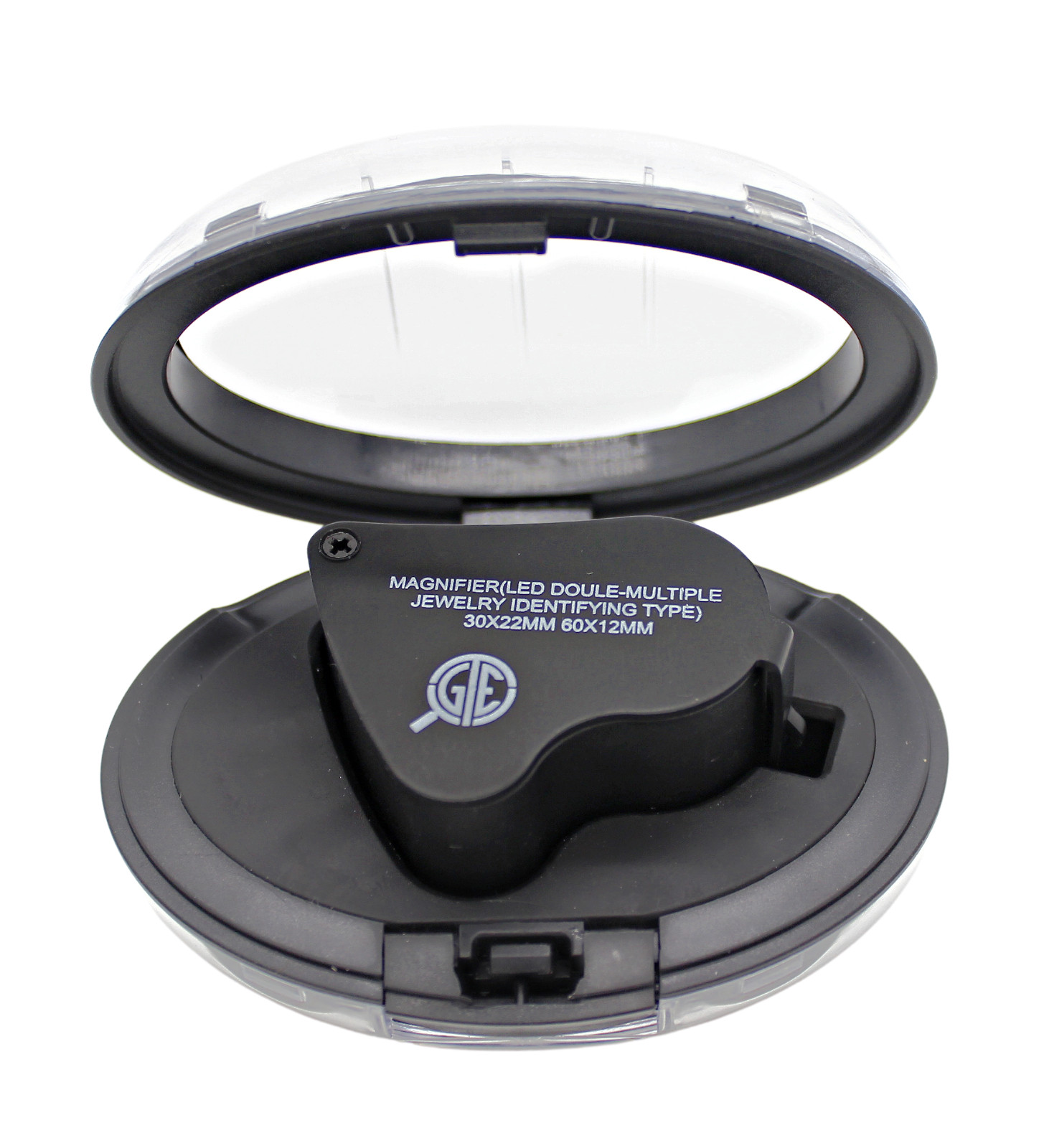 30X 60X Magnifying Magnifier Jewelers Diamonds Eye Jewelry Loupe Loop LED Lights