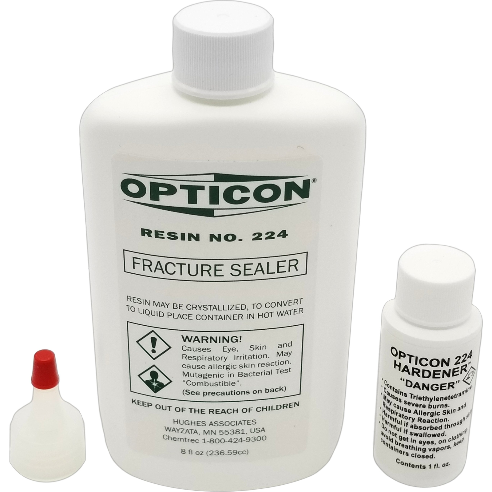 OPTICON® FRACTURE SEALER & HARDENER LAPIDARY 8 FL. OZ. RESIN No. 224 – NEW!