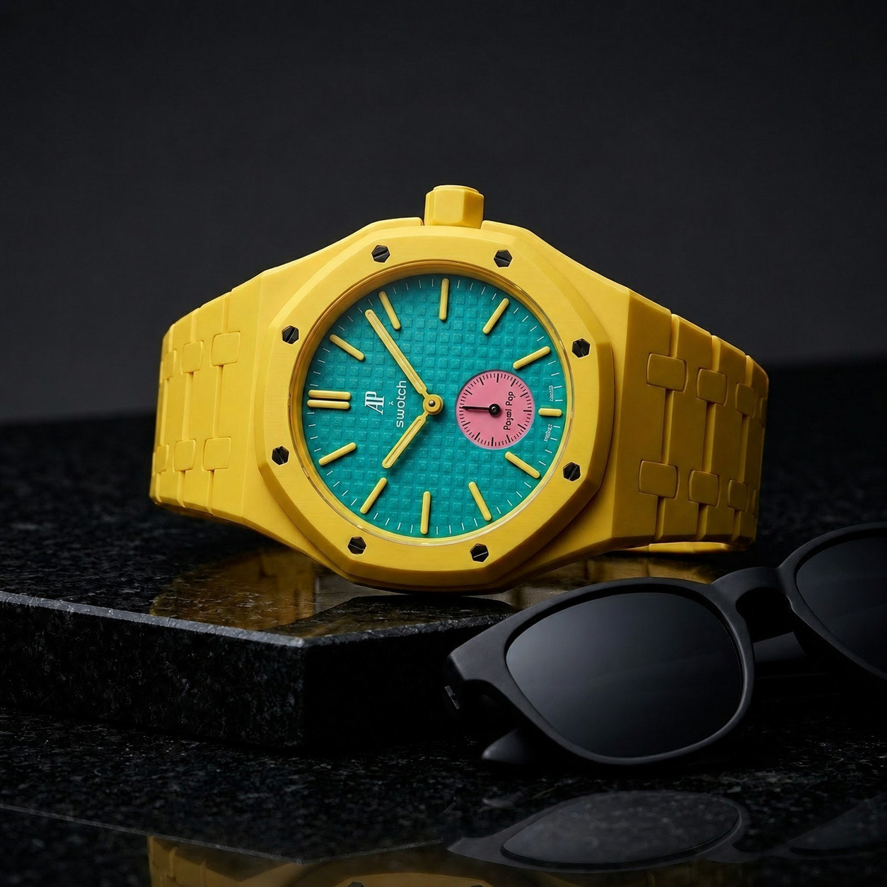Bioceramic Case Ceramic Band ROYALPOP SWATCH x AP Collab Watch Mod Kit