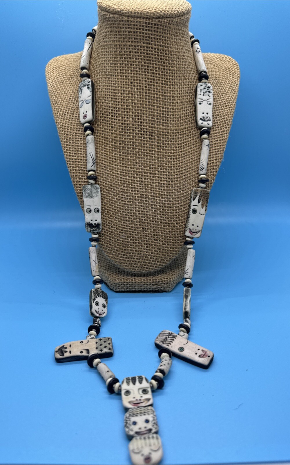 C’est Levy Everyday People Handmade Clay Faces Necklace