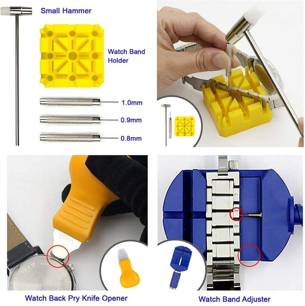 Spring Bar Tool Set Watch Repair Tool Kit Case Opener Watch Case Press with Case
