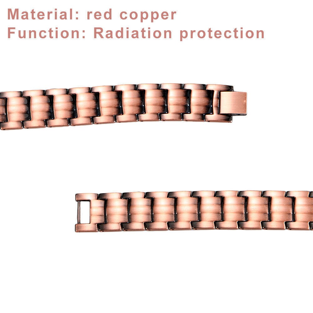 2 Pack Pure Copper Magnetic Bracelet Arthritis Pain Therapy Energy Cuff Bangle