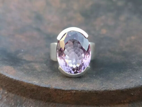 Handmade Amethyst Women Ring 925 Sterling Silver Statement Ring All Size SR326