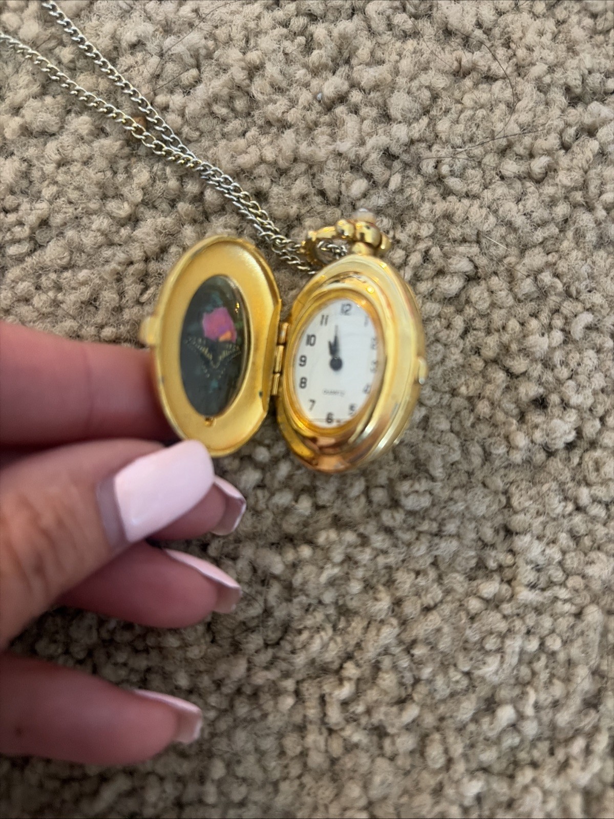 Vintage Clock Necklace