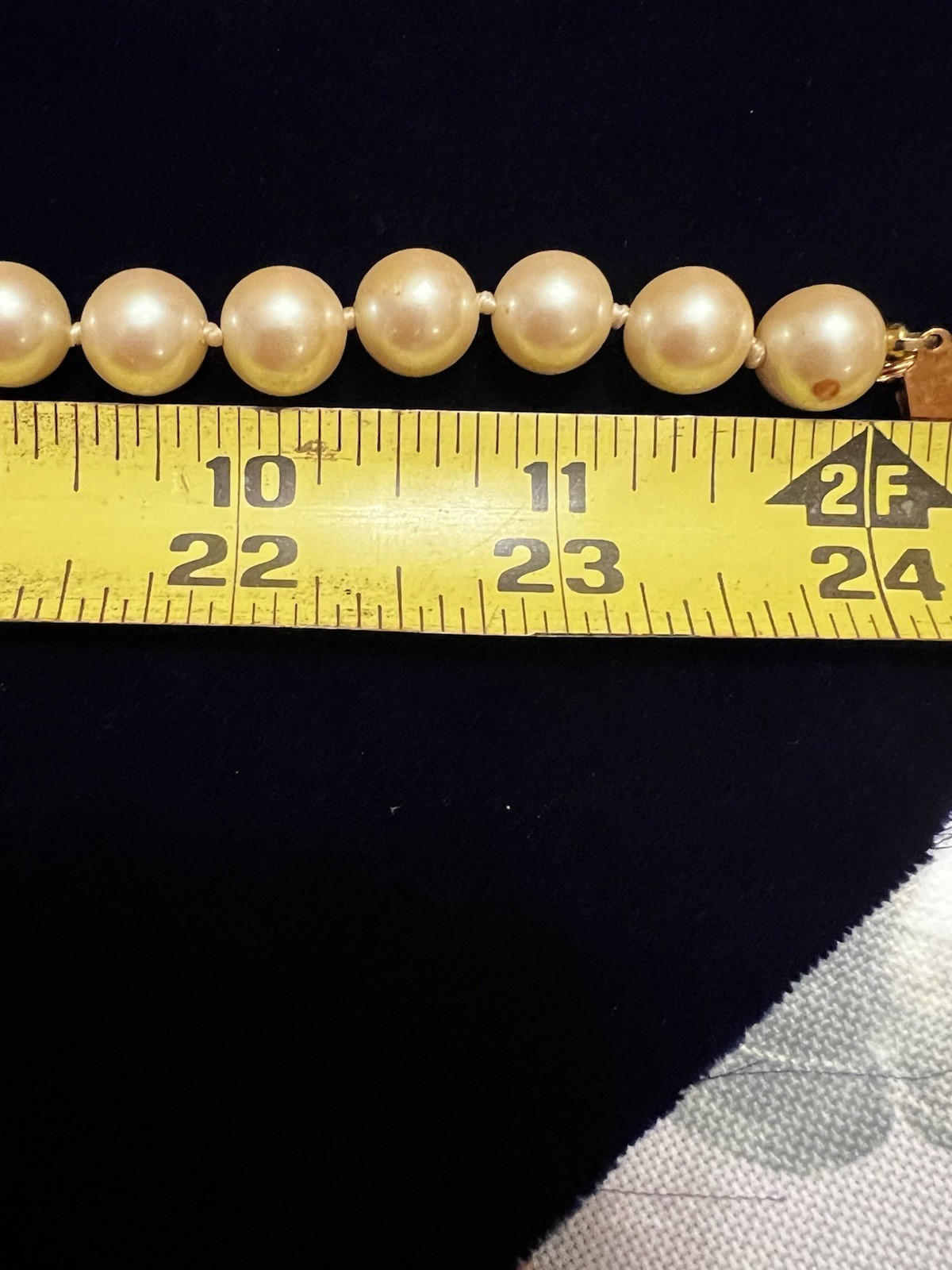 Monet Signed Ivory Simulated Pearl Beaded Strand Necklace, Box Clasp