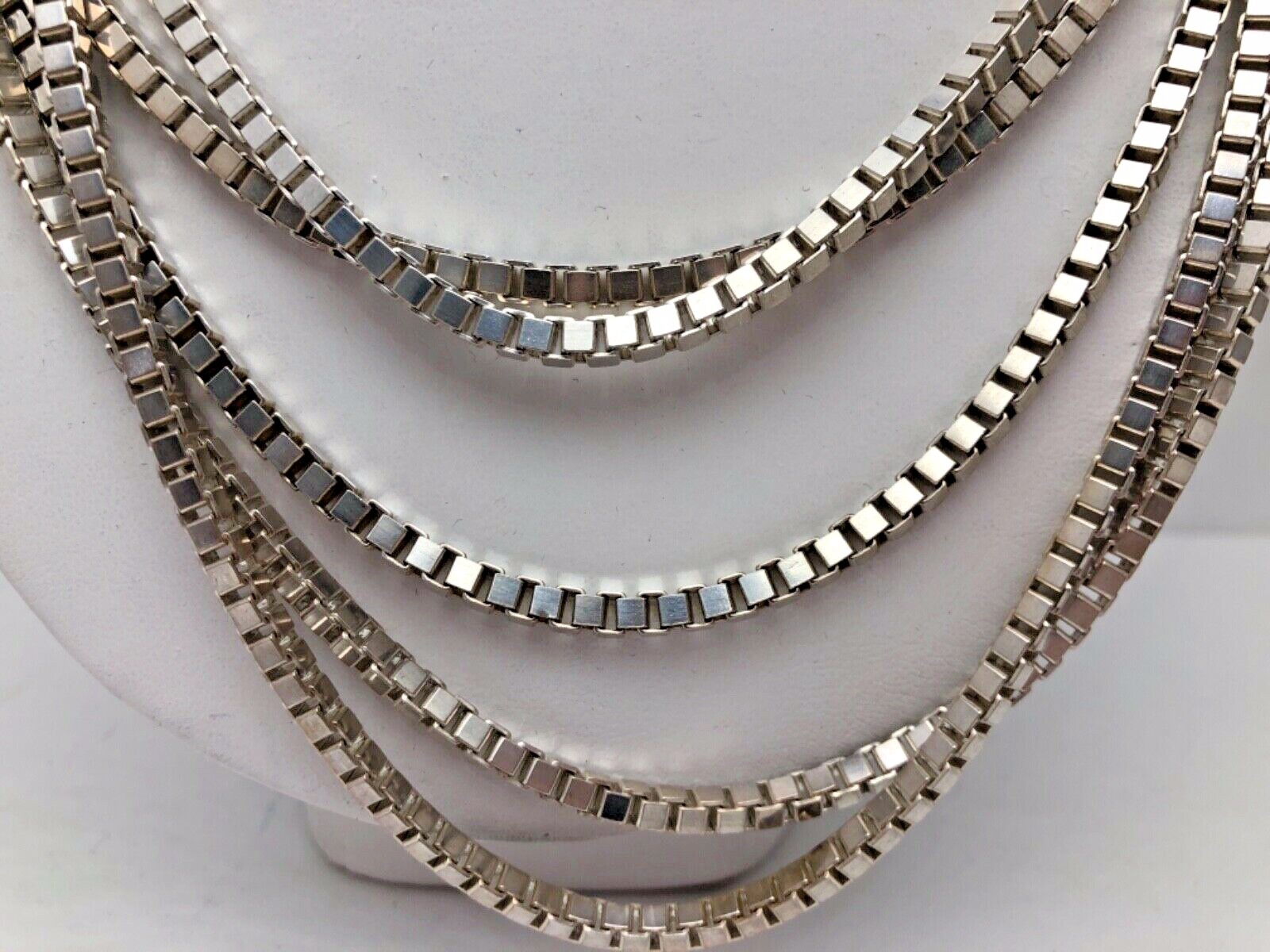 Sterling Silver .925 ~ 2.5mm 4.5mm Box Chains Necklace 16″ – 30″
