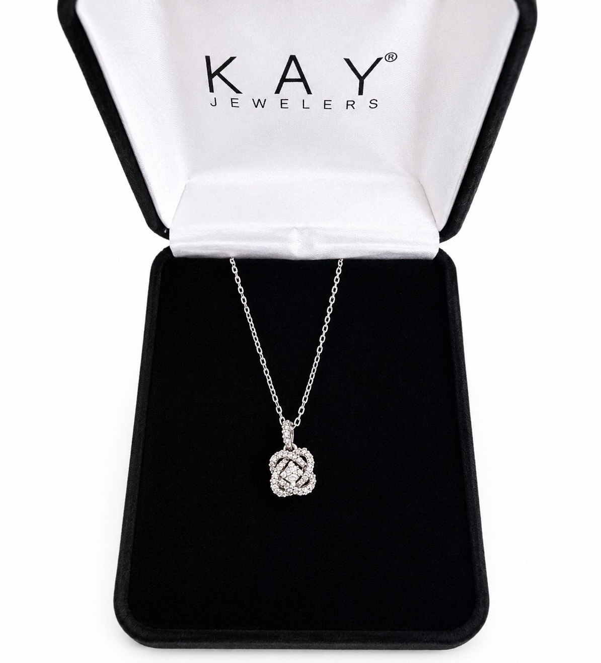 Kay Jewelers Center of Me 0.10 ctw Diamond Pendant Necklace 925 Silver 18in
