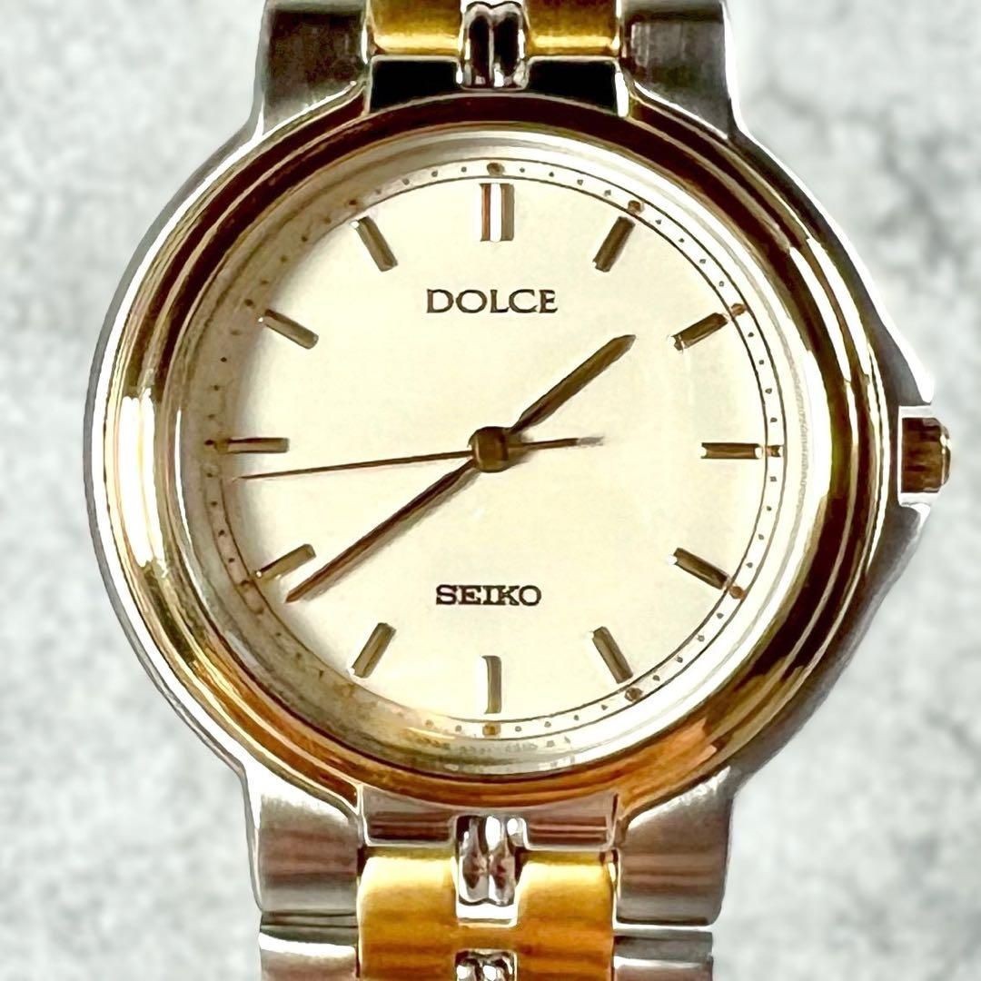 Seiko Dolce Watch Silver Gold Combo Women’s Quartz Unused From Japan