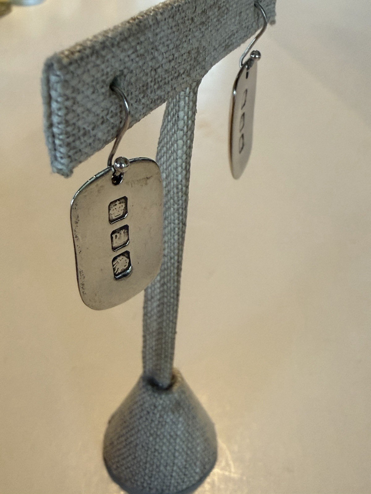 RL Ralph Lauren Sterling Silver Ingot Pierced Dangle/Drop Earrings