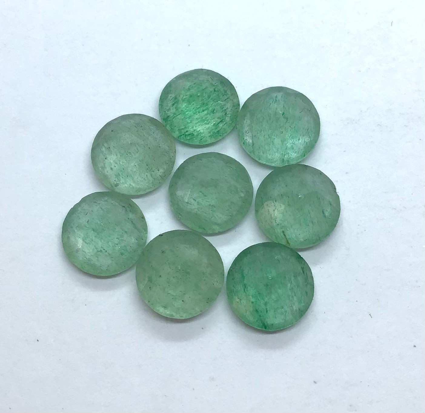 AAA Loose Gemstone Natural Green Strawberry Quartz Round Cut For Making Jewelry