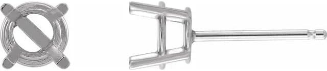 10k 14k 18k Gold Palladium Platinum or Silver Unset Friction Each Stud Earrings