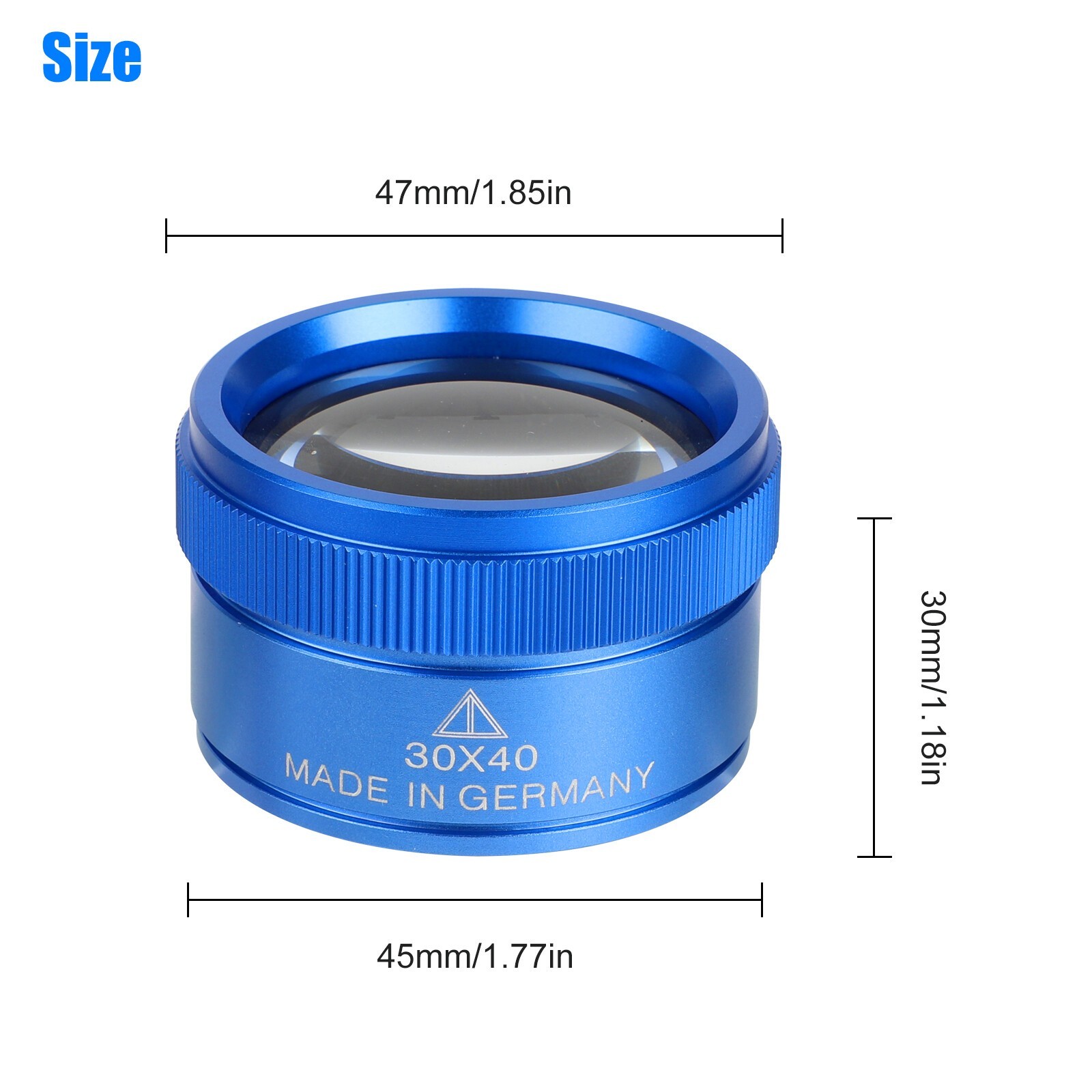 30X Pocket Magnifying Glass Eye Loop Optical Magnifier Jewelry Watch Repair Tool