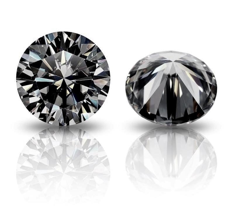2Ct Pair Round Cut Fancy Black Color VVS1 Diamond Premium Quality gemstone 2 Pc