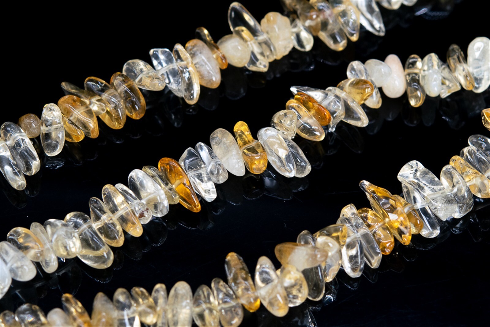 12-24×3-5MM Citrine Stick Pebble Chip Grade AA Genuine Natural Loose Beads