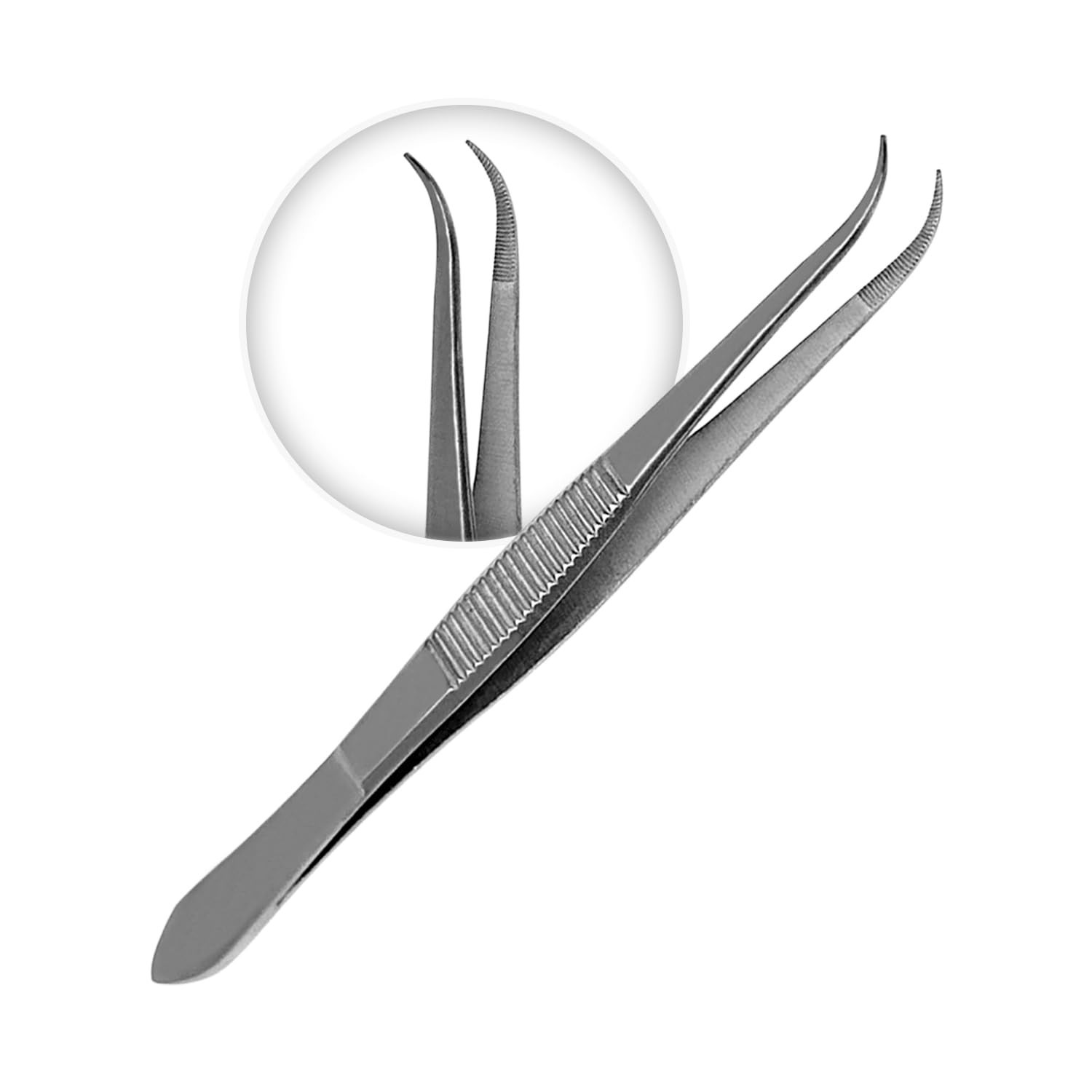Splinter Forceps – Fine Point – Tweezers Stainless Steel Straight & Curved (C…