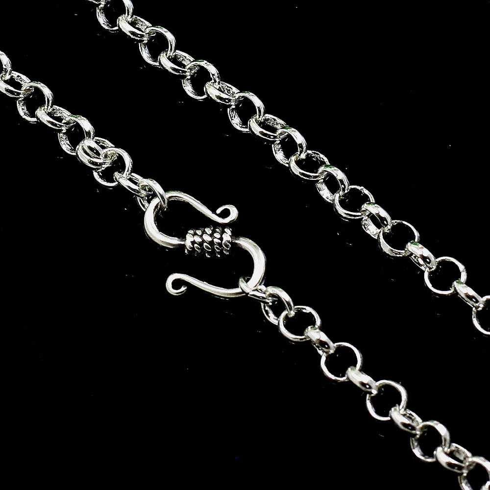 925 Sterling Silver Chains Rolo Soldered Necklace Belcher 3mm 4mm 5mm 7″-36″