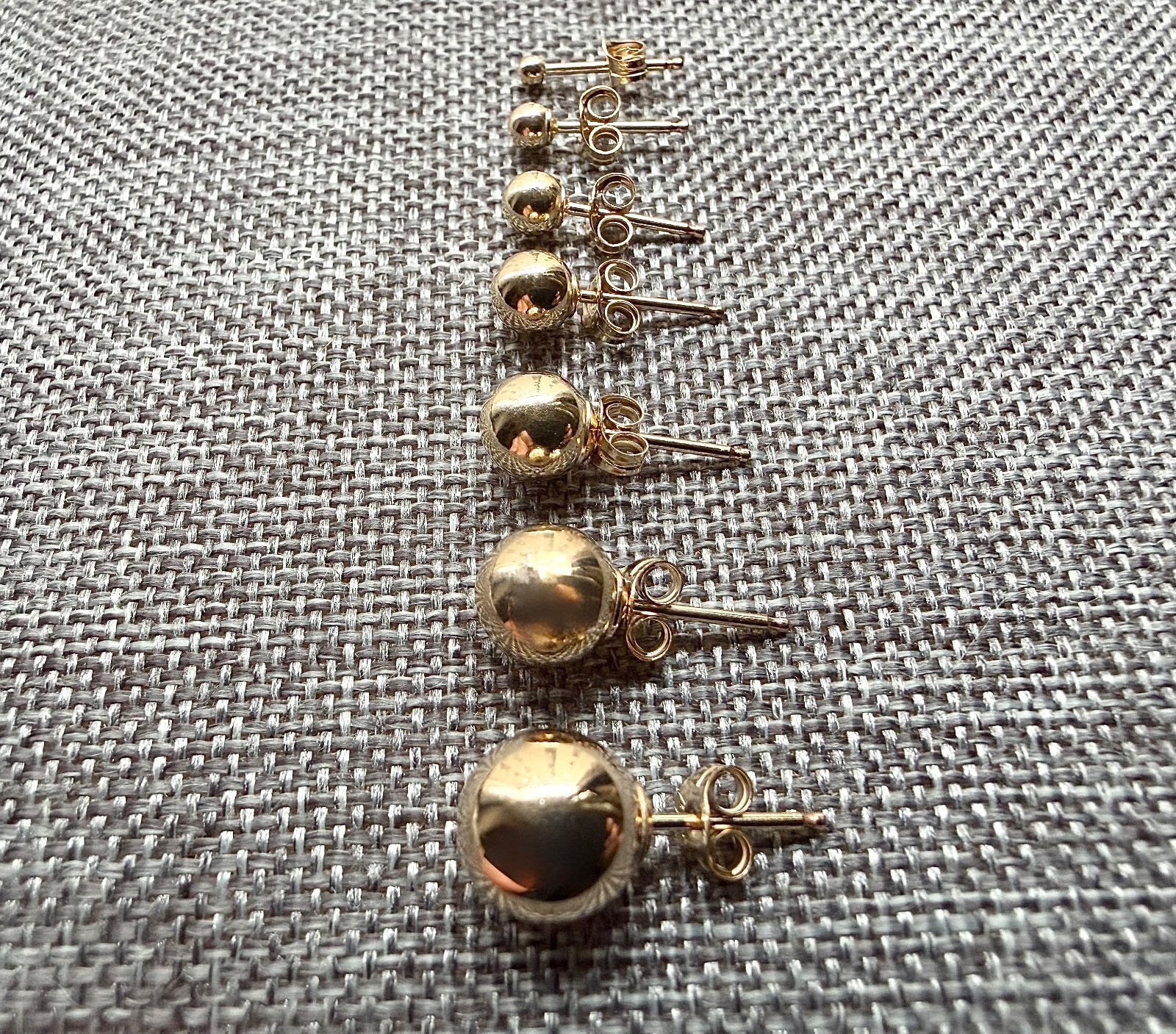 Classic 14k Gold Filled Round Ball Stud Earrings 2mm 3mm 4mm 5mm 6mm 7mm 8mm