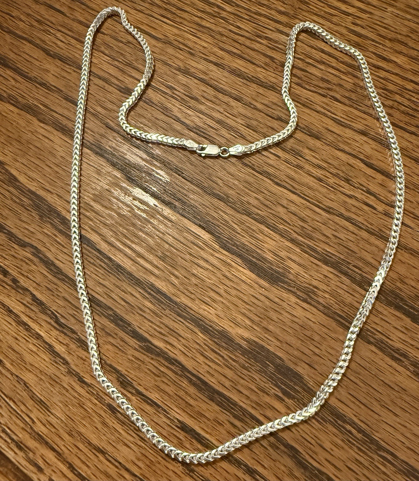 Franco Link Chain 24 Inches Long 3mm Wide 925 Sterling Silver