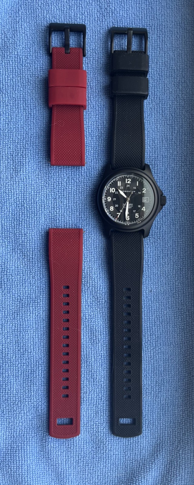 Momentum Smokejumper Eclipse Titanium Solar Quartz Wristwatch 38mm