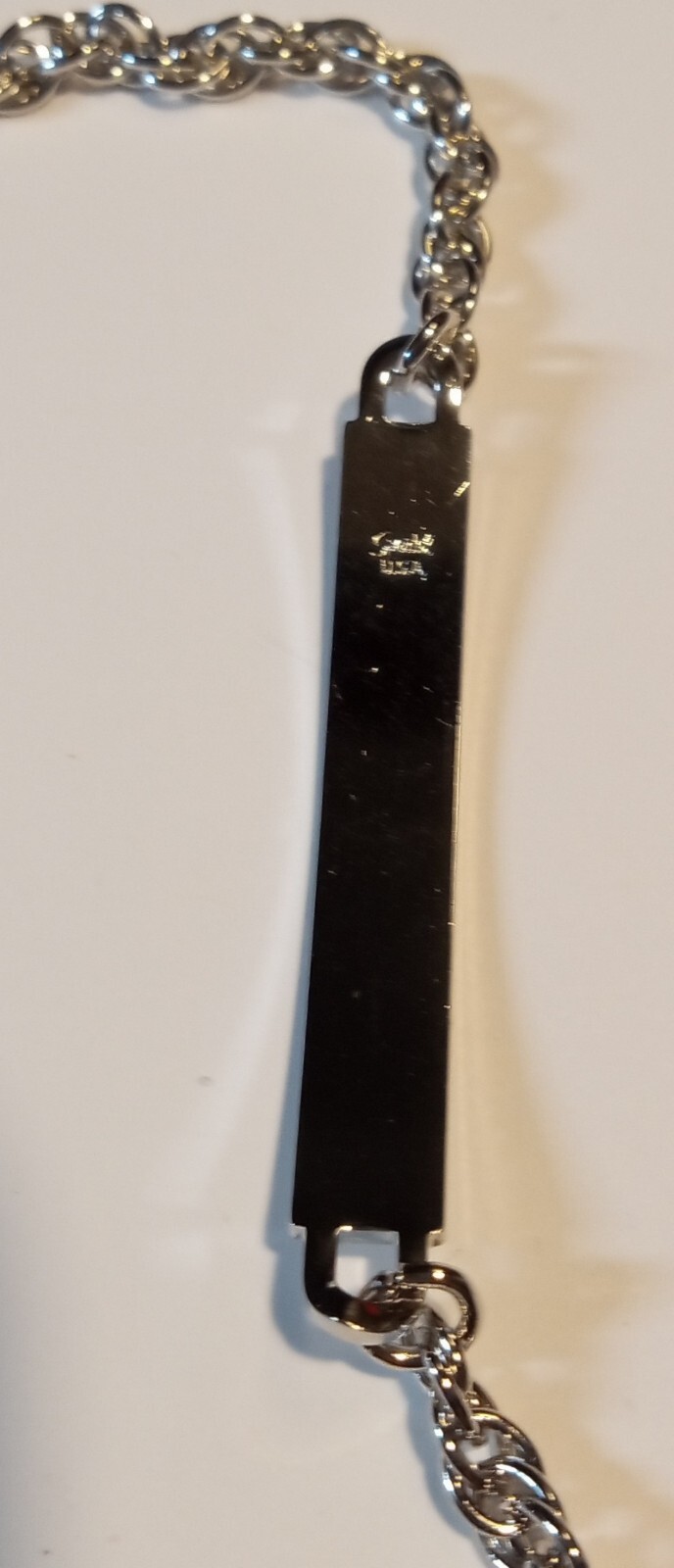 Vintage Speidel 7″ Silvertone ID Bracelet – NOS