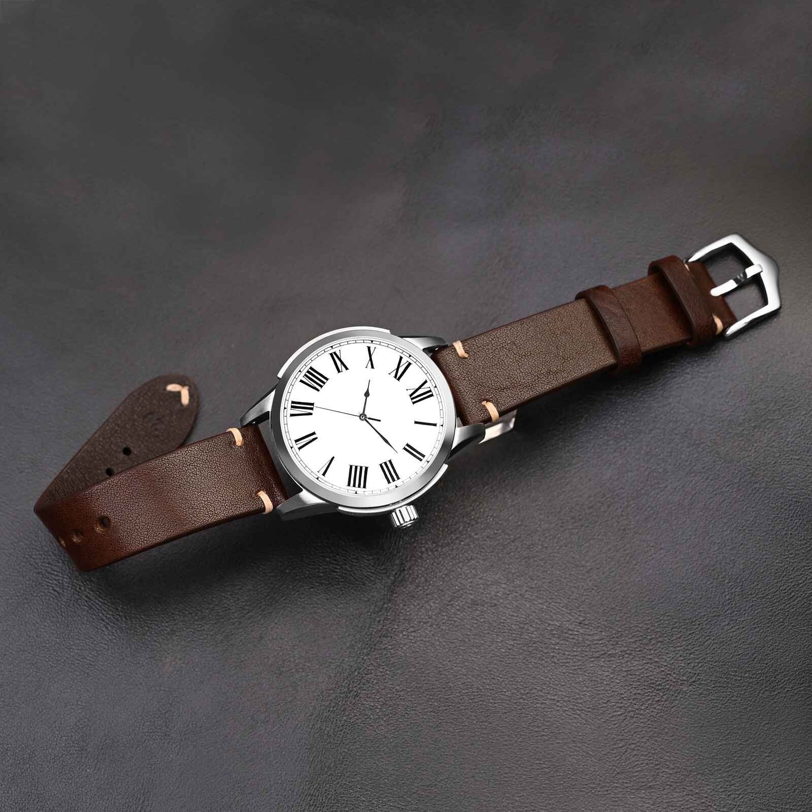 BISONSTRAP Calfskin Leather Watch Strap Quick Release 18mm 20mm 22mm Watch Band