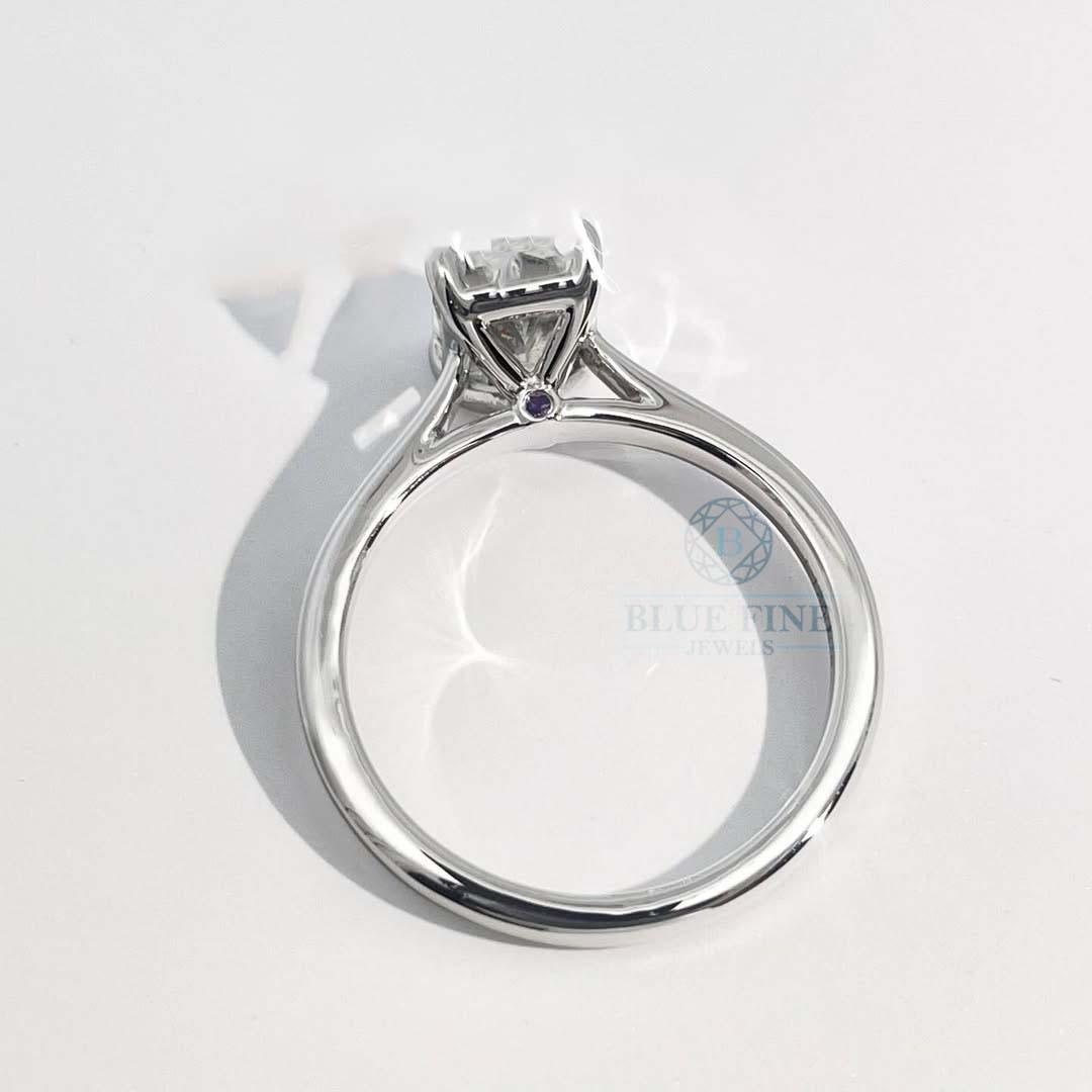 3.00Ct Emerald Cut CZ Diamond Ring 14k Gold Ring Solitaire Engagement Ring