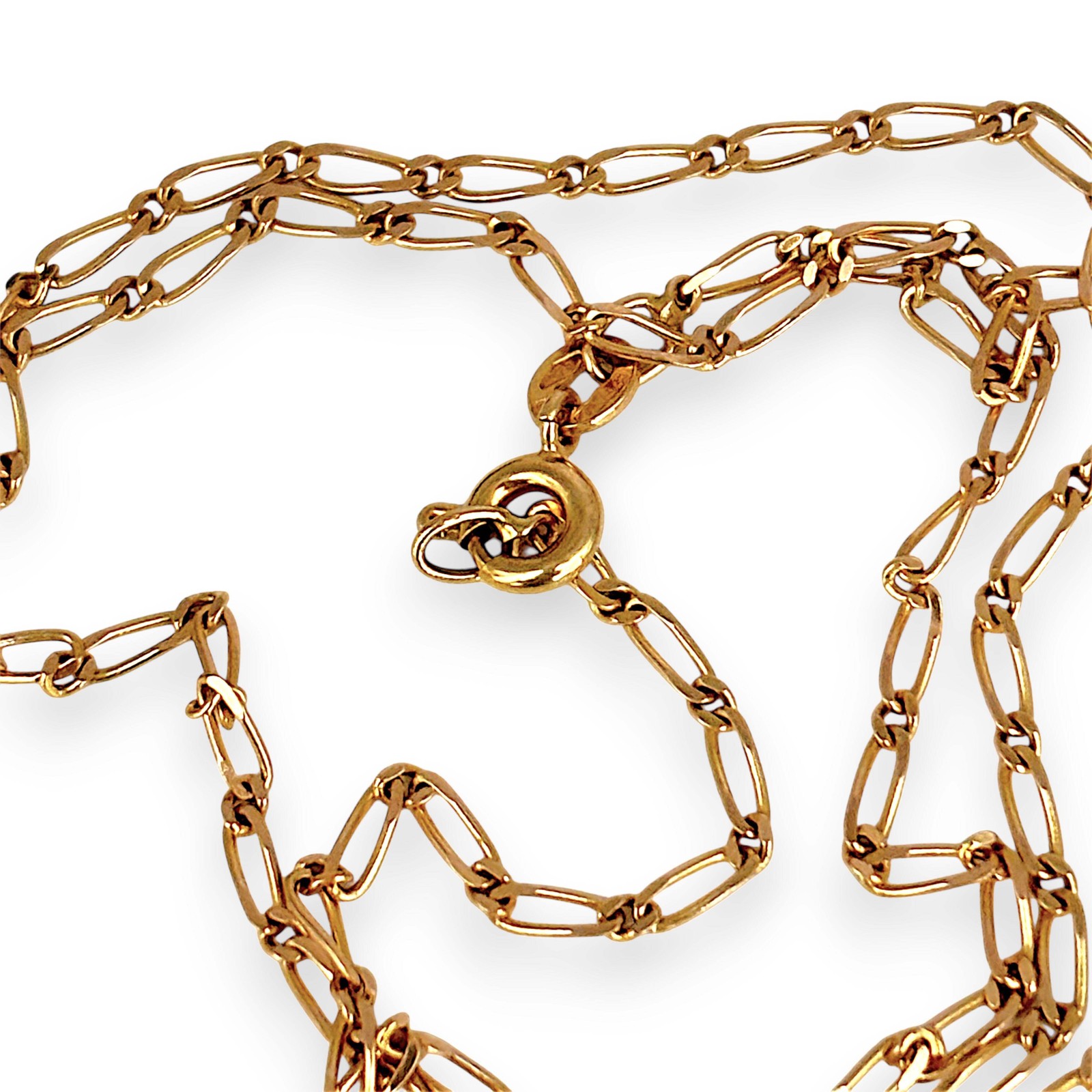 NZGD | 9ct Gold UNOAERRE Aurora 1×1 Fiagor Chain 50cm