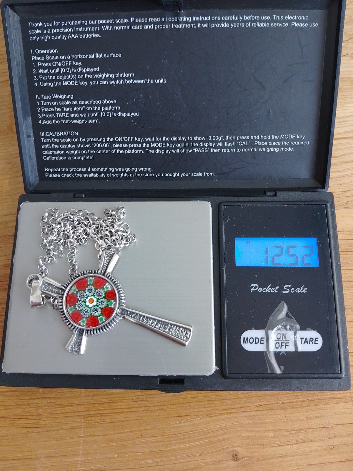 Superb 925 Sterling Silver & Millefiori Cross Necklace by Anna Marrone – 156 VE