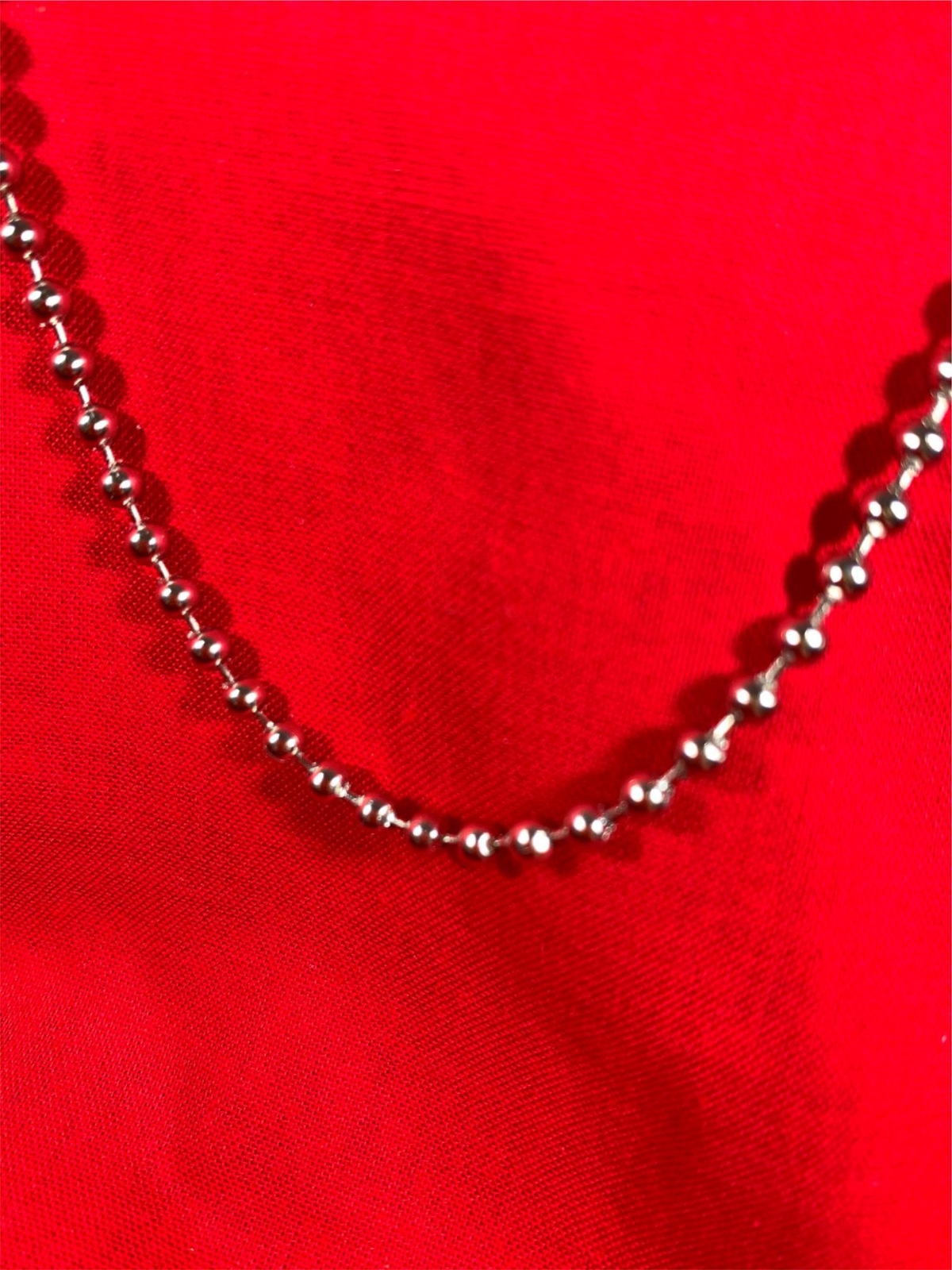 16″-108″ 4mm STAINLESS STEEL SILVER BALL CHAIN WITH A LOBSTER CLAW CLASP