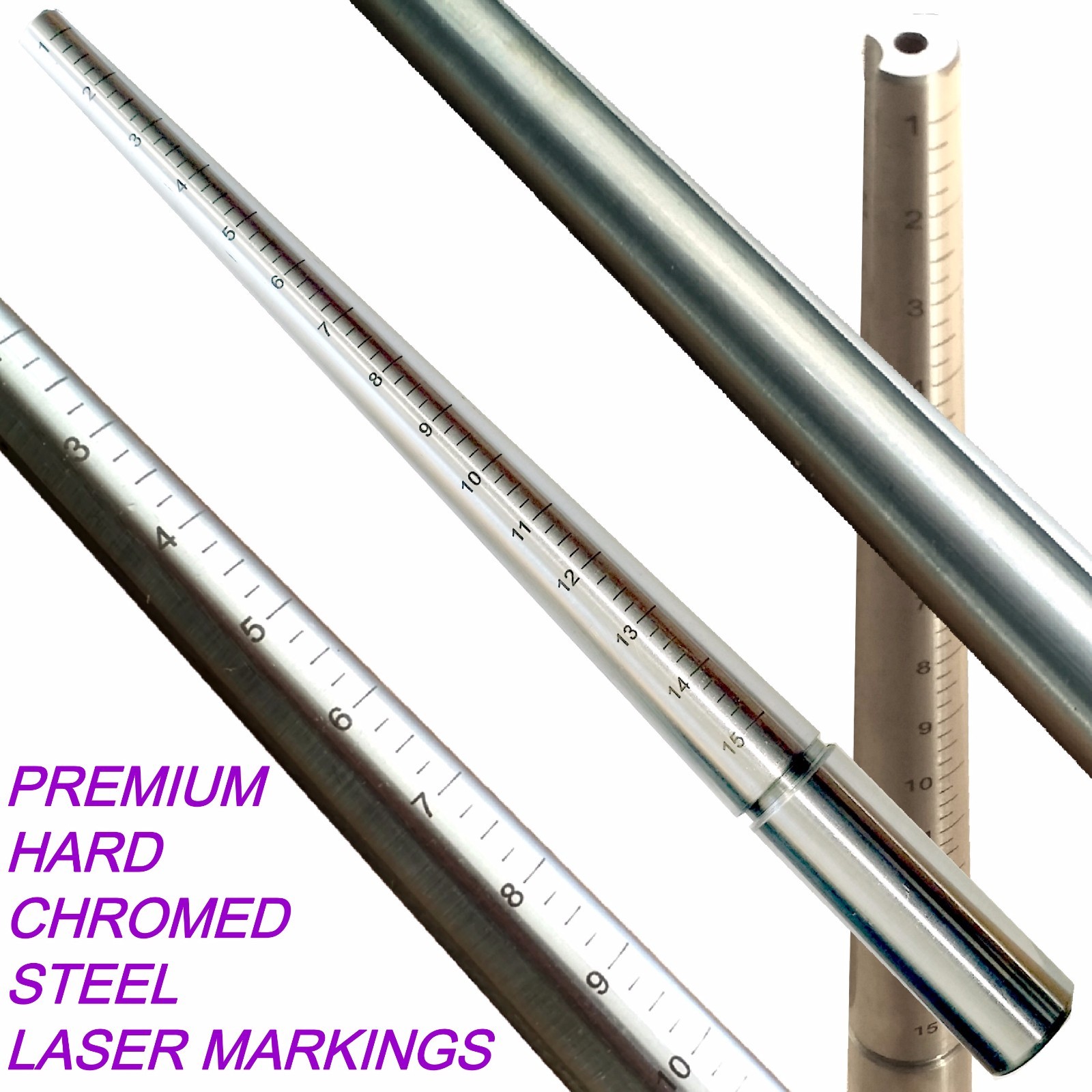 Premium Jewelers Ring Mandrel Grooved 1-15 Steel Ring sizing gauge Stick heavy