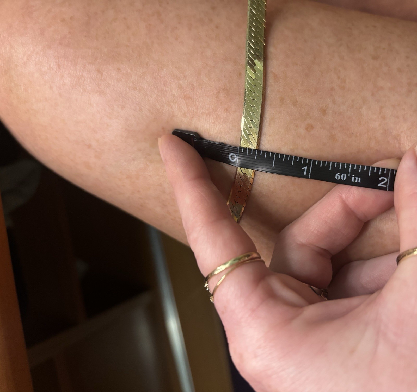 14k Gold SOLID REAL Herringbone Necklace