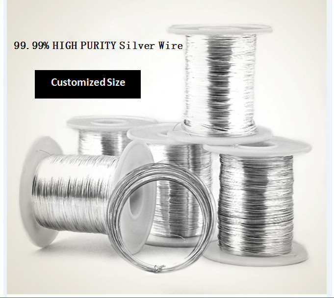 1M 99.99% Pure Sliver Round Wire Dead Soft Fine Silver Craft Wire 18ga-32ga
