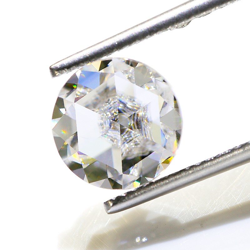 2-12mm Round Shape Flat Rose Cut Moissanite Loose Stone D Color VVS1 Gemstones
