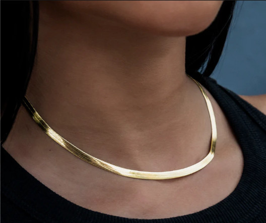 Herringbone Chain in Yellow gold – Multiple sizes available