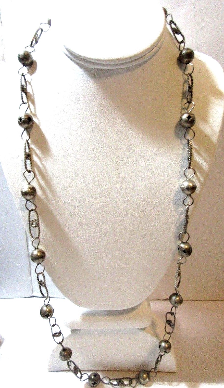 TRADITIONAL WEDDING BEADS NECKLACE CARVED STARS SMOOTH ROUNDS BALLS MEXICO