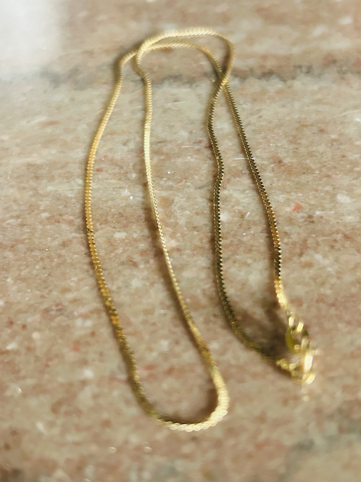 14 K Yellow Gold Serpentine Chain 17.75 Inches 1.56 Grams 1.2 MM Made In Italy