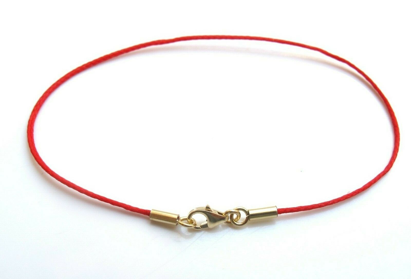 red string bracelet kabbalah 14 k solid gold original luck protection bangle new