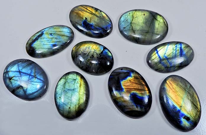 Natural Multi Flash Labradorite loose Cabochon Oval Gemstone Wholesale Lot