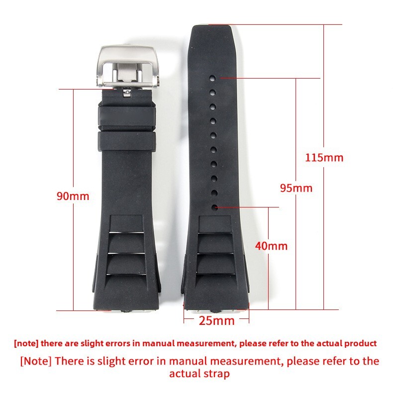 High Quality Screwed Rubber Watch Strap Fits Richard Mille Silicone Watch Bands