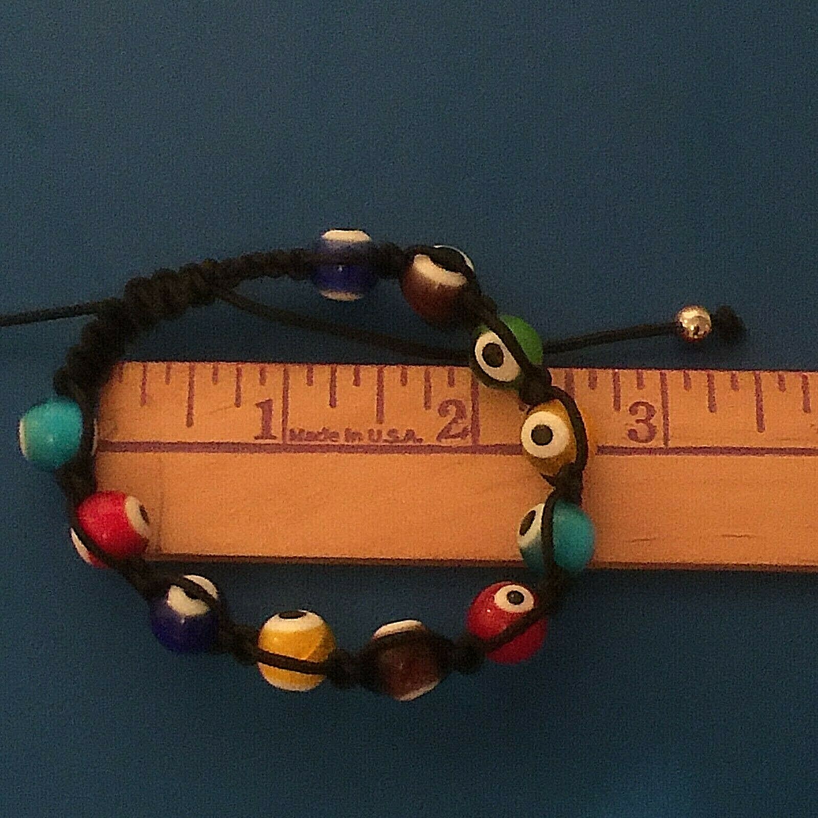GOOD LUCK EVIL EYE RAINBOW BEADED CHARM BRACELET Women’s Men’s NEW 6″ 7″ 8″ 9″