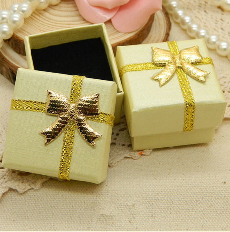 New 24 Boxes Jewelry Gift Ring Earrings Pendant Case Boxes Mignon Square Lots