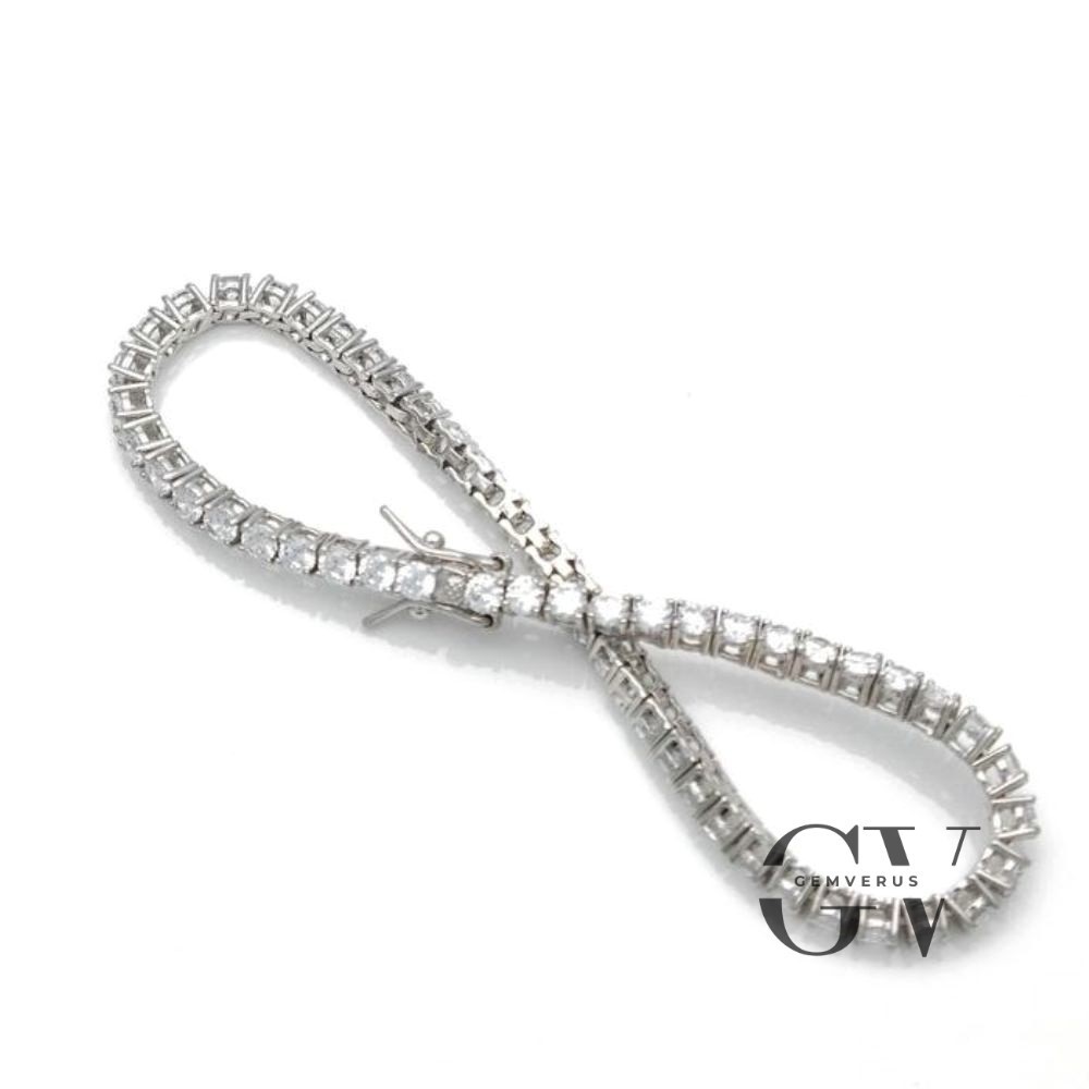 Tennis Wedding Bracelet 7′ Inch Long 7.00 Carat Round Cut Solid 14K White Gold